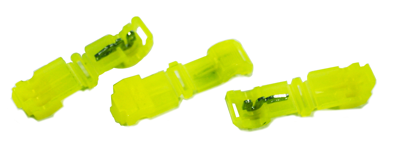 <ul><li>T-Tap Quick-Slide connector makes in-line connection without stripping insulation</li><li>Crimps with common pliers</li><li>Fully insulated feature eliminates second step insulating and improves circuit isolation</li><li>Self-stripping connector speeds installation, reduces possible conductor damage, and eliminates time consuming in-line tap</li><li>Mates with standard 1/4 in male blades</li></ul>|